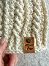 Load image into Gallery viewer, Crochet Cable Beanie Pattern with Brim