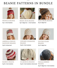 Load image into Gallery viewer, Crochet Beanie Patterns E-Book | Crochet hat patterns