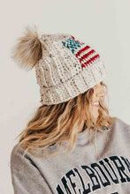 Load image into Gallery viewer, Crochet Slouchy Beanie | Tapestry Crochet Patterns| American Flag Beanie | America Proud Beanie