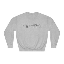 Load image into Gallery viewer, Crazy Crochet Lady, Unisex DryBlend® Crewneck Sweatshirt