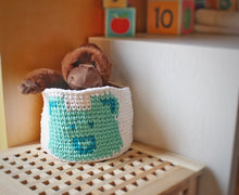 Load image into Gallery viewer, crochet basket with monkey