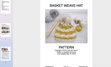 Load image into Gallery viewer, screenshot of basket weave hat pattern