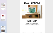 Load image into Gallery viewer, screenshot of bear basket pattern