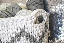 Load image into Gallery viewer, crochet basket with yarn inside