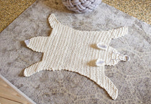 Load image into Gallery viewer, white crochet fox rug