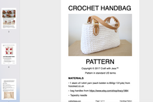 Load image into Gallery viewer, screenshot of crochet handbag pattern