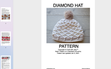 Load image into Gallery viewer, screenshot of diamond hat pattern