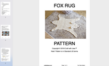 Load image into Gallery viewer, screenshot of fox rug pattern