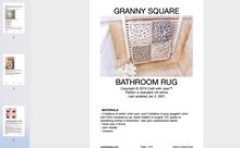 Load image into Gallery viewer, screenshot of granny square bathroom rug