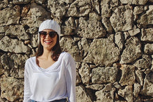 Load image into Gallery viewer, Ribbed Crochet Beanie Pattern | The Paola Beanie