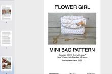 Load image into Gallery viewer, screenshot of flower girl mini bag pattern