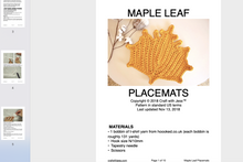 Load image into Gallery viewer, screenshot of maple leaf pattern