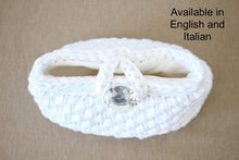 Load image into Gallery viewer, top down view of handbag with loop closure crochet bag