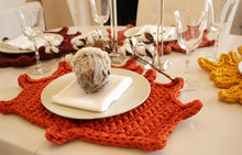 Load image into Gallery viewer, burnt orange maple leaf placemat