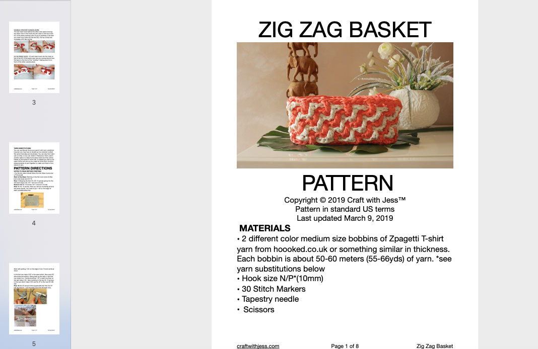 Tshirt yarn basket- Tapestry Rectangle