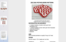 Load image into Gallery viewer, screenshot of hot pads crochet pattern