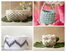 Load image into Gallery viewer, Crochet basket pattern bundle
