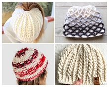 Load image into Gallery viewer, Crochet Beanie Patterns Bundle | Crochet hat patterns
