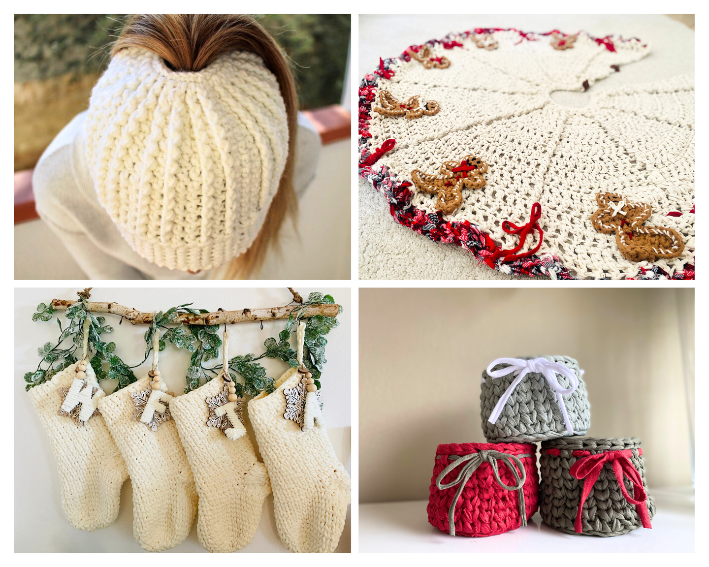 Christmas Pattern Bundle | 4 Crochet Patterns for Christmas projects