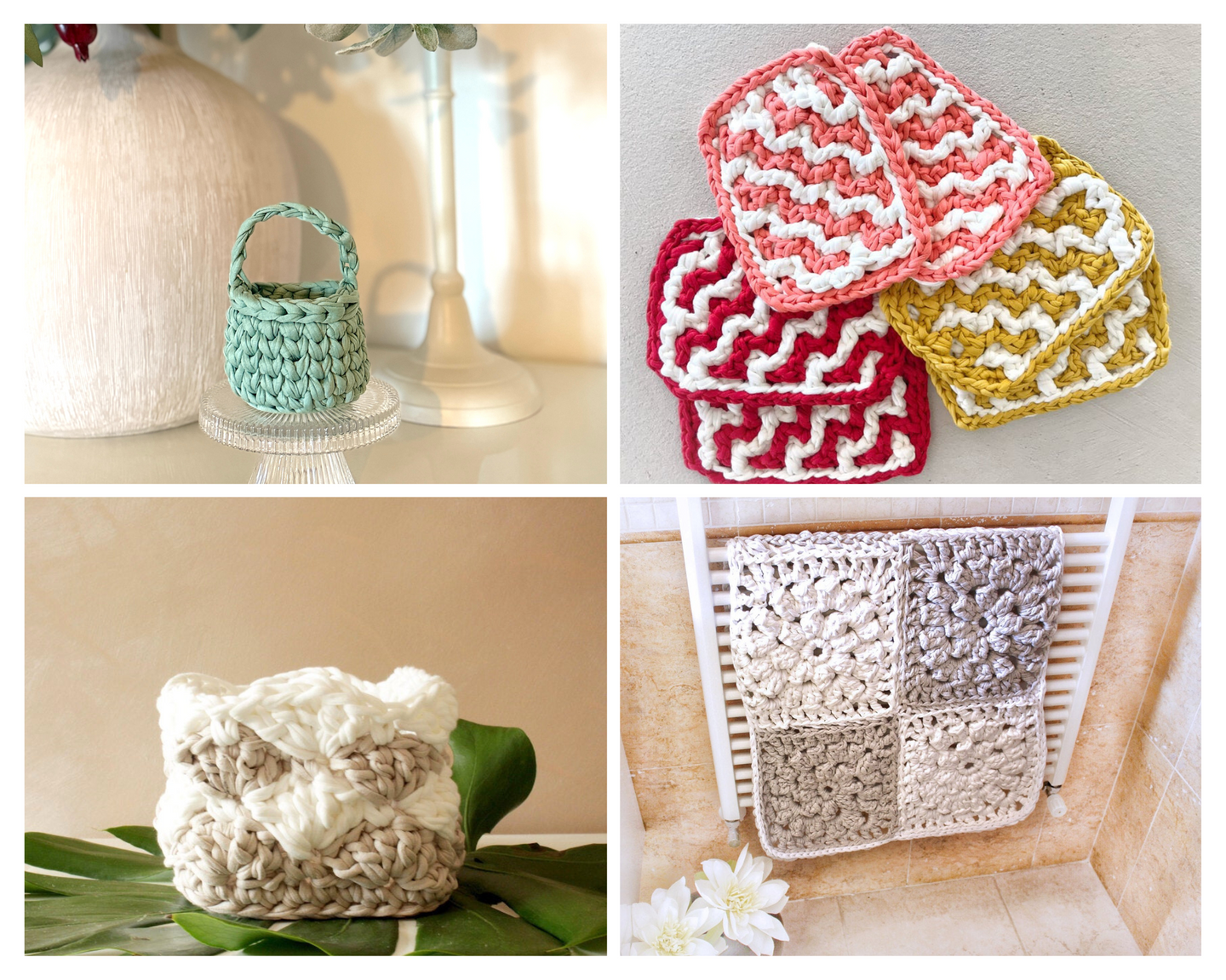 Spring Crochet Pattern Bundle | 4 Spring crochet projects