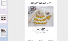 Load image into Gallery viewer, screenshot of basket weave hat pattern
