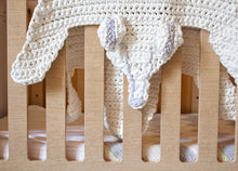Load image into Gallery viewer, crochet fox rug hanging on crib
