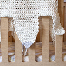Load image into Gallery viewer, crochet fox tail hanging on crib
