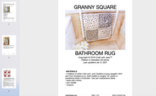 Load image into Gallery viewer, screenshot of granny square bathroom rug
