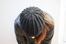 Load image into Gallery viewer, Ribbed Crochet Beanie Pattern | The Paola Beanie
