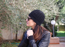 Load image into Gallery viewer, Ribbed Crochet Beanie Pattern | The Paola Beanie
