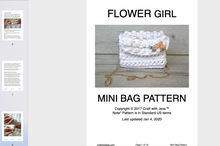 Load image into Gallery viewer, screenshot of flower girl mini bag pattern
