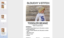 Load image into Gallery viewer, screenshot of slouchy v-stitch beanie
