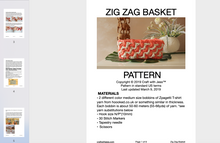 Load image into Gallery viewer, screenshot of zig zag basket pattern
